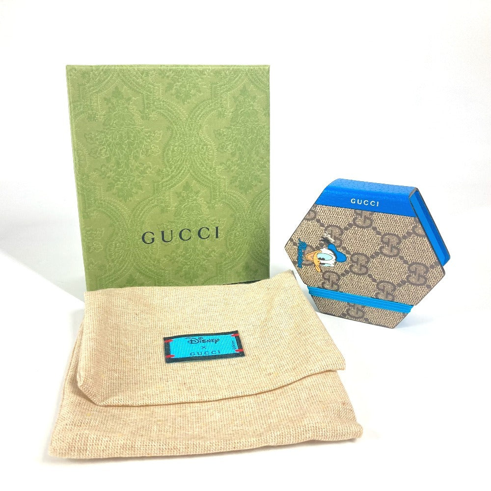 GUCCI ディズニー DISNEY コラボ ドナルドダック ノート メモ帳 付箋 GGスプリーム 六角形 ノートブック GGスプリームキャンバス ユニセックス ブルー - brandshop-reference