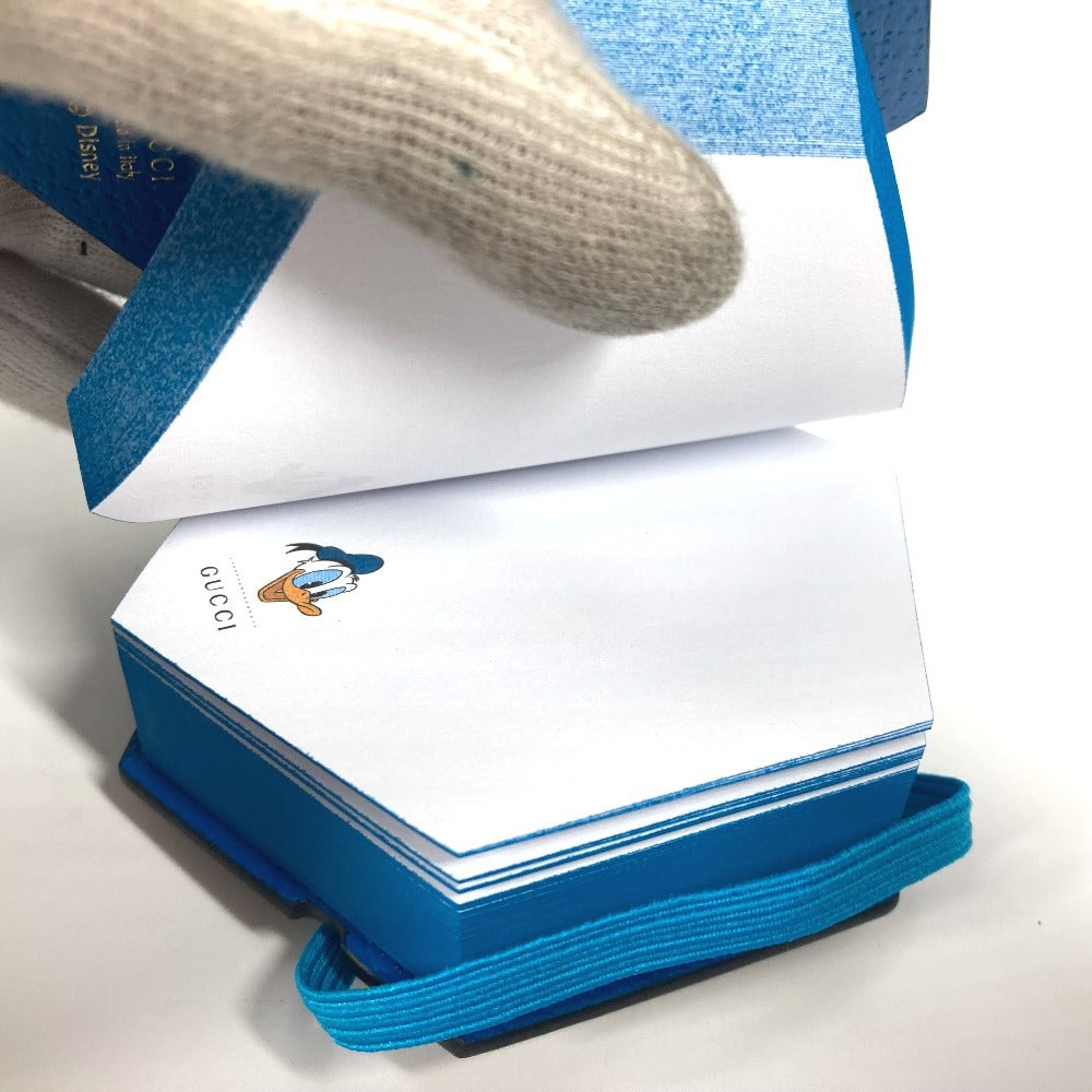 GUCCI ディズニー DISNEY コラボ ドナルドダック ノート メモ帳 付箋 GGスプリーム 六角形 ノートブック GGスプリームキャンバス ユニセックス ブルー - brandshop-reference