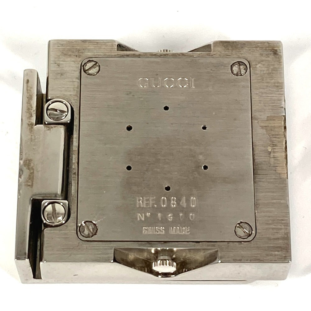 GUCCI REF0840 ロゴ トラベルウォッチ ウォッチ インテリア 置時計 SS ユニセックス シルバー - brandshop-reference