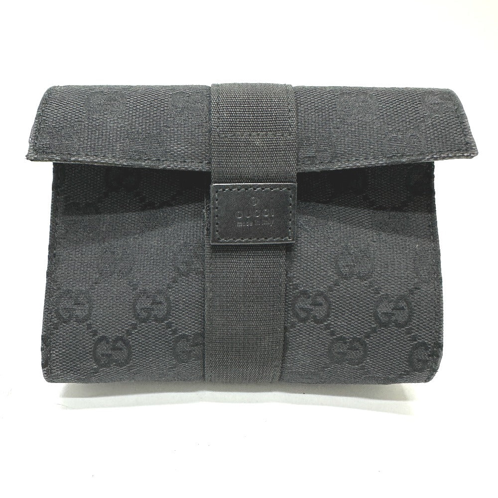 GUCCI 39.0911 GG Cosmetic Pouch, GG Canvas, Women's, Black