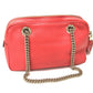 GUCCI 308983 Interlocking G SOHO Small Double Chain Shoulder Bag in Leather, Women's, Pink/Begonia Pink