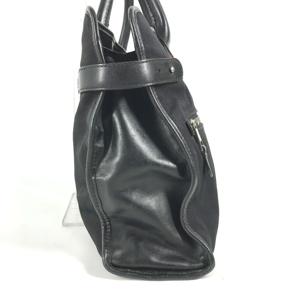 GUCCI 246410 ロゴ カバン ハンドバッグ トートバッグ ビジネスバッグ ナイロン/レザー メンズ ブラック