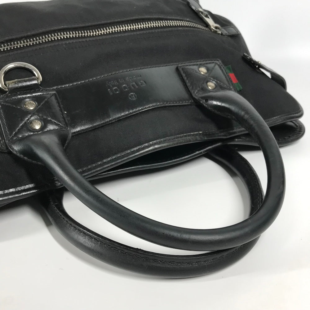 GUCCI 246410 ロゴ カバン ハンドバッグ トートバッグ ビジネスバッグ ナイロン/レザー メンズ ブラック