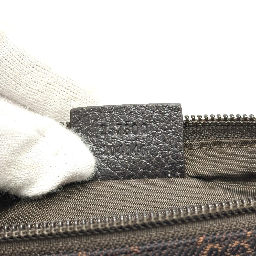 GUCCI 257300 GG柄 ショルダー カバン アクセサリーポーチ キャンバス レディース ブラウン - brandshop-reference