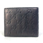 GUCCI 145754 Compact Wallet GG Guccissima Billfold Bifold Wallet Shimmer Leather Men's Black