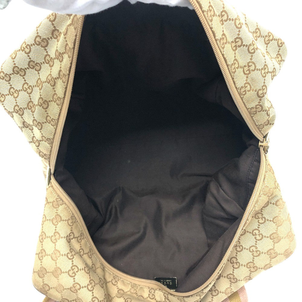 GUCCI 153240 GGCanvas Square Shoulder Bag Tote Bag Travel Bag Duffle Bag GGCanvas Beige Used