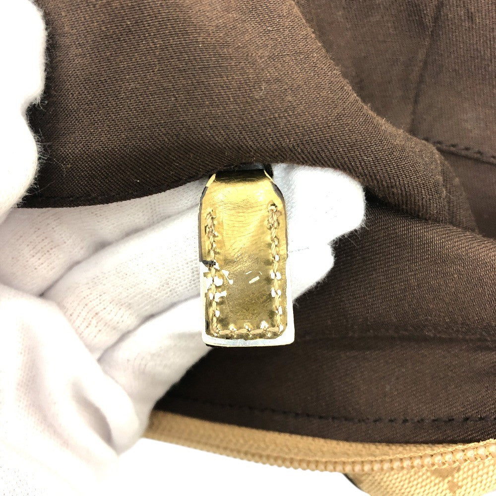 GUCCI 153240 GGCanvas Square Shoulder Bag Tote Bag Travel Bag Duffle Bag GGCanvas Beige Used