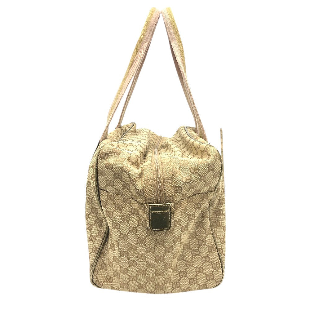 GUCCI 153240 GGCanvas Square Shoulder Bag Tote Bag Travel Bag Duffle Bag GGCanvas Beige Used