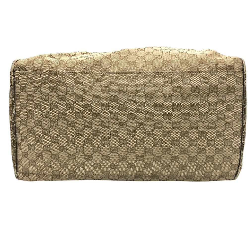 GUCCI 153240 GGCanvas Square Shoulder Bag Tote Bag Travel Bag Duffle Bag GGCanvas Beige Used