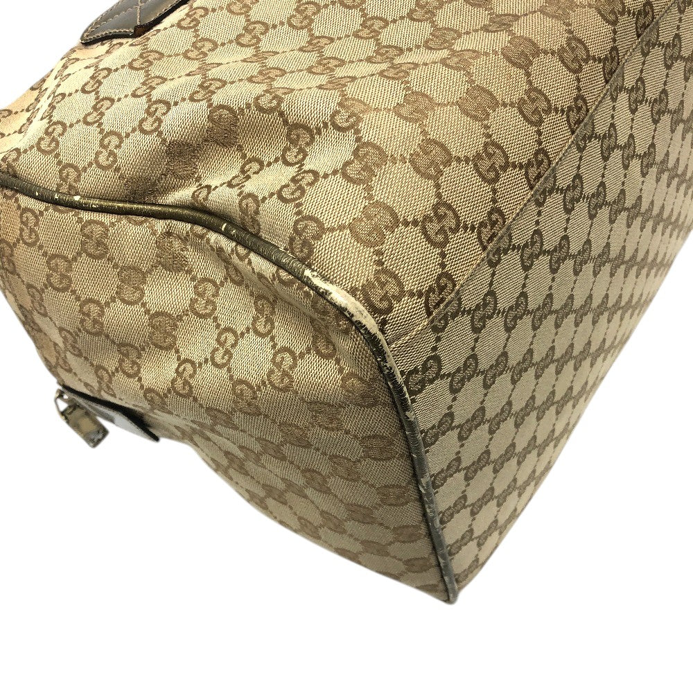GUCCI 153240 GGCanvas Square Shoulder Bag Tote Bag Travel Bag Duffle Bag GGCanvas Beige Used