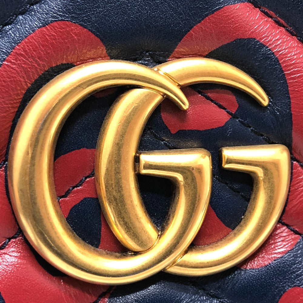 GUCCI 447632 GGマーモント ゴースト 斜め掛けバッグ カバン ショルダーバッグ レザー ユニセックス - brandshop-reference