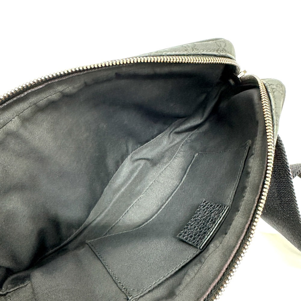 GUCCI 336672 GG Nylon Body Bag/Waist Bag Nylon/Leather Men's Black