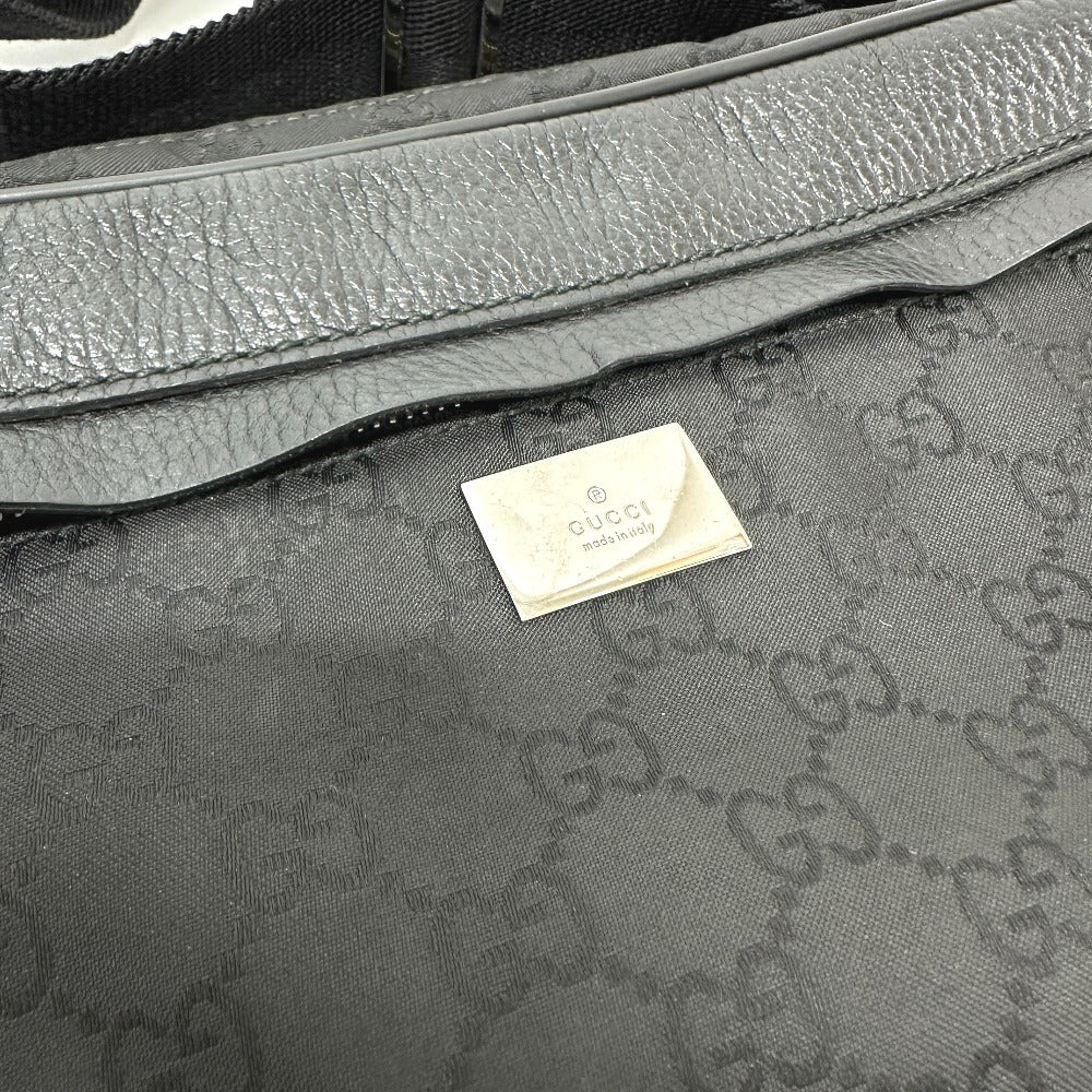 GUCCI 336672 GGナイロン ボディバッグ カバン ウエストバッグ ナイロン/レザー メンズ ブラック - brandshop-reference