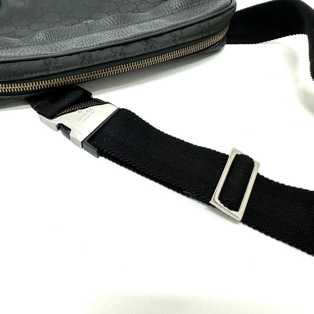 GUCCI 336672 GGナイロン ボディバッグ カバン ウエストバッグ ナイロン/レザー メンズ ブラック - brandshop-reference