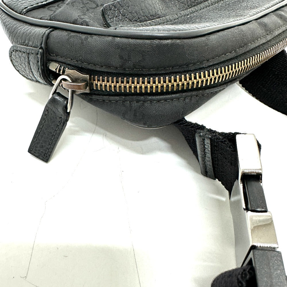 GUCCI 336672 GGナイロン ボディバッグ カバン ウエストバッグ ナイロン/レザー メンズ ブラック - brandshop-reference