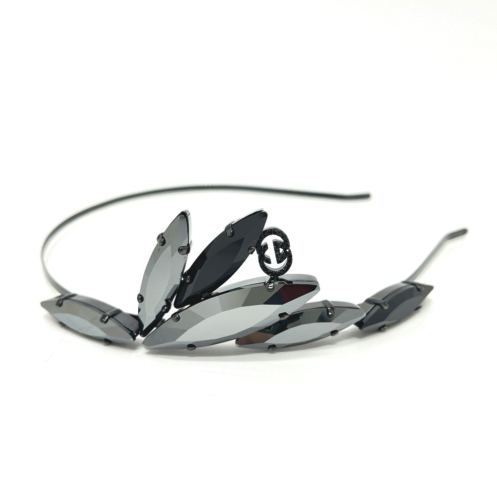 GUCCI GG クリスタル ビジュー ヘアアクセサリー カチューシャ メタル