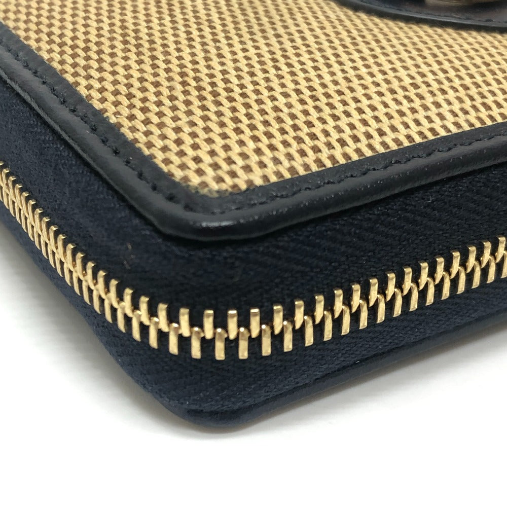 GUCCI 621889 Horsebit Zip Around Long wallet accessory Long Wallet Canvas/Leather BROWN Brown Used