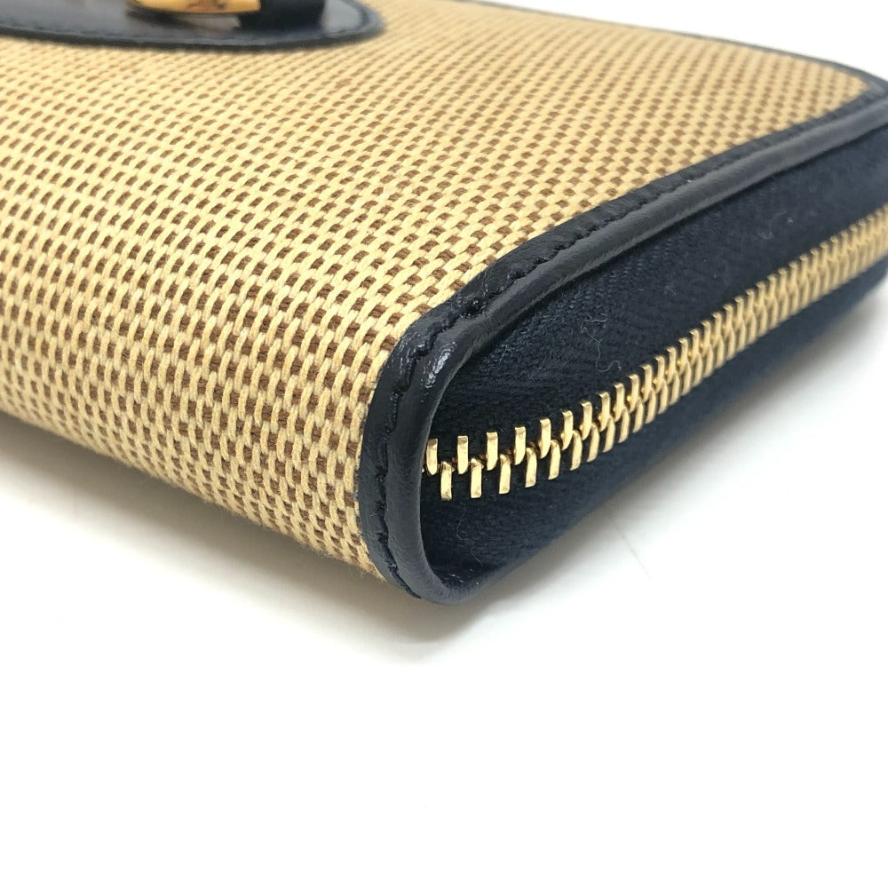 GUCCI 621889 Horsebit Zip Around Long wallet accessory Long Wallet Canvas/Leather BROWN Brown Used