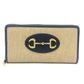 GUCCI 621889 Horsebit Zip Around Long Wallet Long Wallet Canvas/Leather BROWN Brown Used