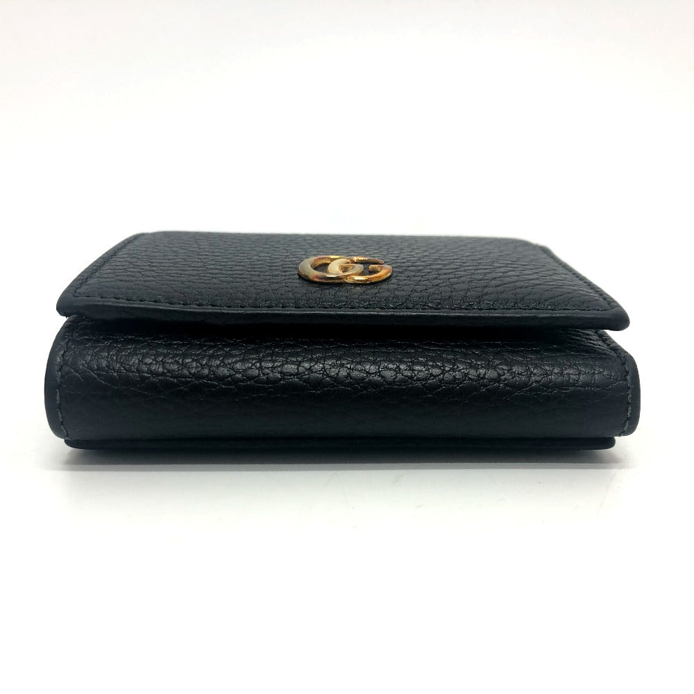 GUCCI 474746 GGマーモント コンパクトウォレット 小銭入れ 財布 ウォレット コンパクト財布 3つ折り財布 レザー レディース