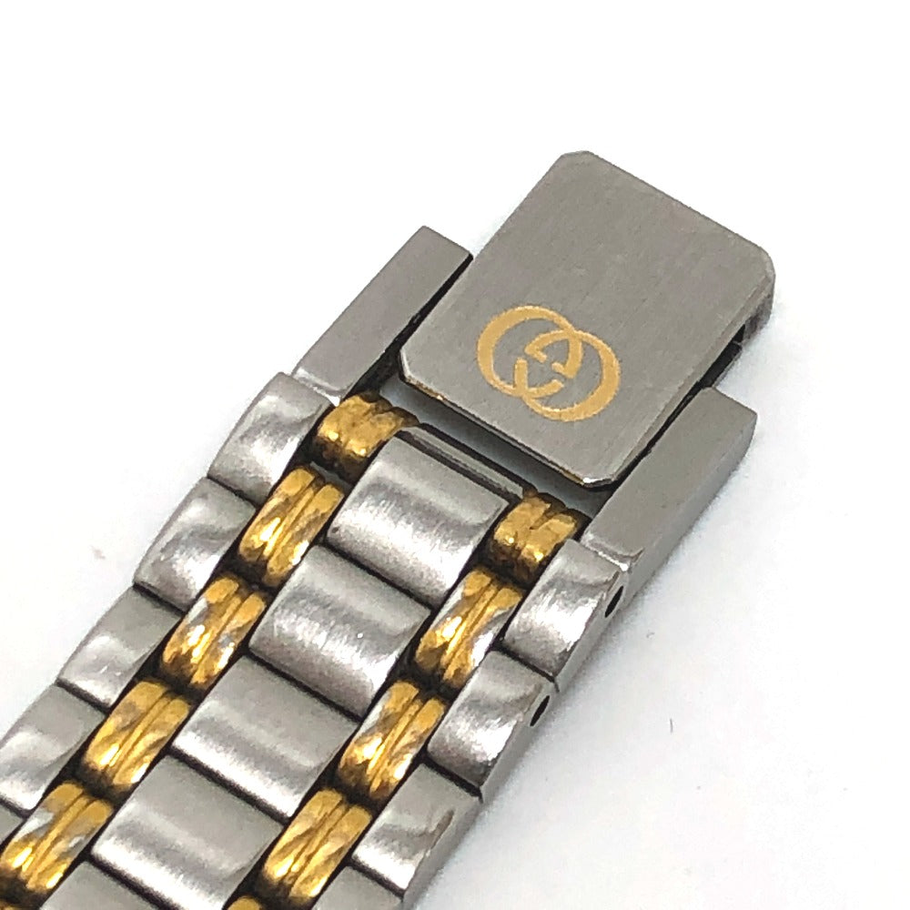 GUCCI 9000L Round Quartz Watch SS Ladies Silver