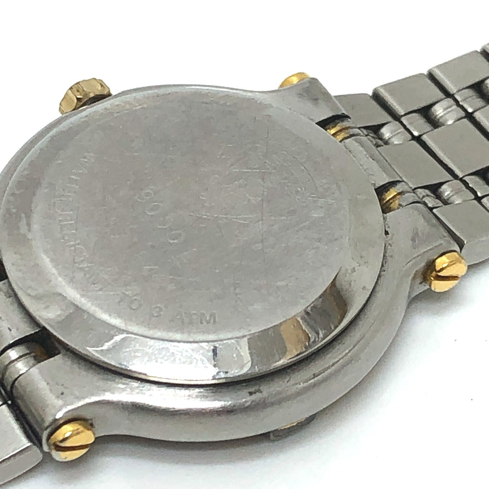 GUCCI 9000L Round Quartz Watch SS Ladies Silver