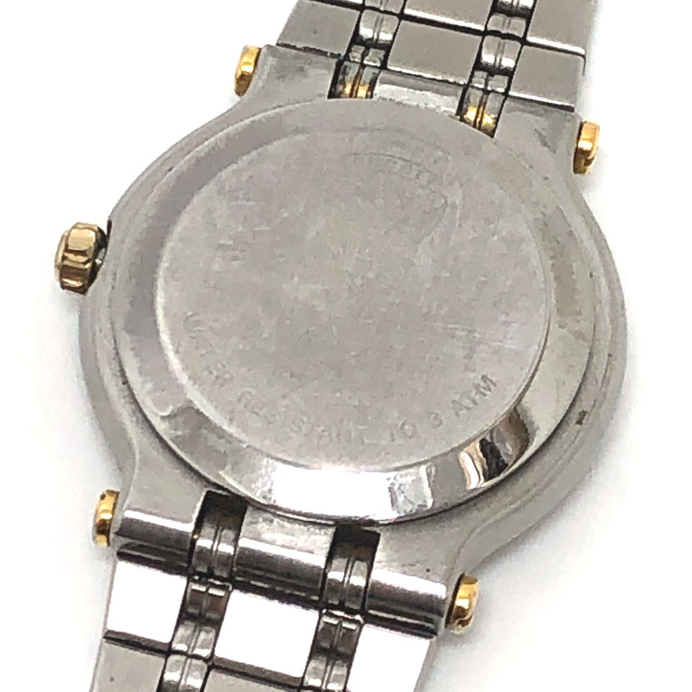 GUCCI 9000L Round Quartz Watch SS Ladies Silver