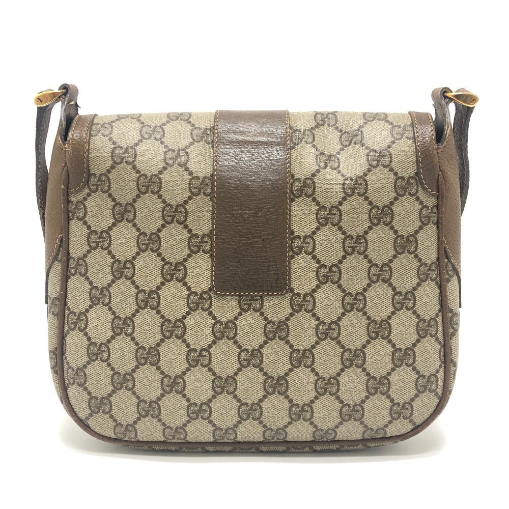 GUCCI Old Gucci Vintage GG Interlocking G Bag Crossbody Shoulder Bag PVC/Leather Women's Beige