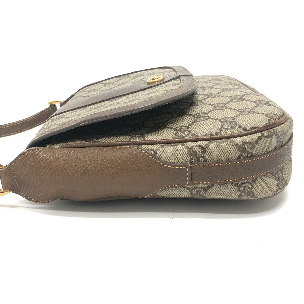 GUCCI Old Gucci Vintage GG Interlocking G Bag Crossbody Shoulder Bag PVC/Leather Women's Beige