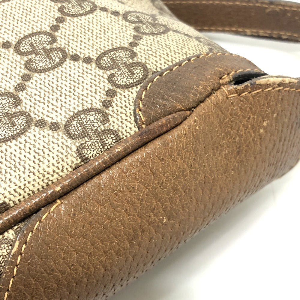 GUCCI Old Gucci Vintage GG Interlocking G Bag Crossbody Shoulder Bag PVC/Leather Women's Beige