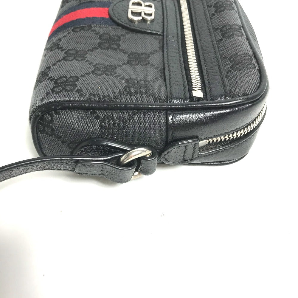 GUCCI 680128 バレンシアガ Balenciaga コラボ ハッカープロジェクト GG ポシェット 斜め掛け カバン ショルダーバッグ キャンバス/レザー メンズ - brandshop-reference