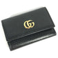 GUCCI 456118 GG Marmont 6-Ring Key Case, Leather, Women's, Black