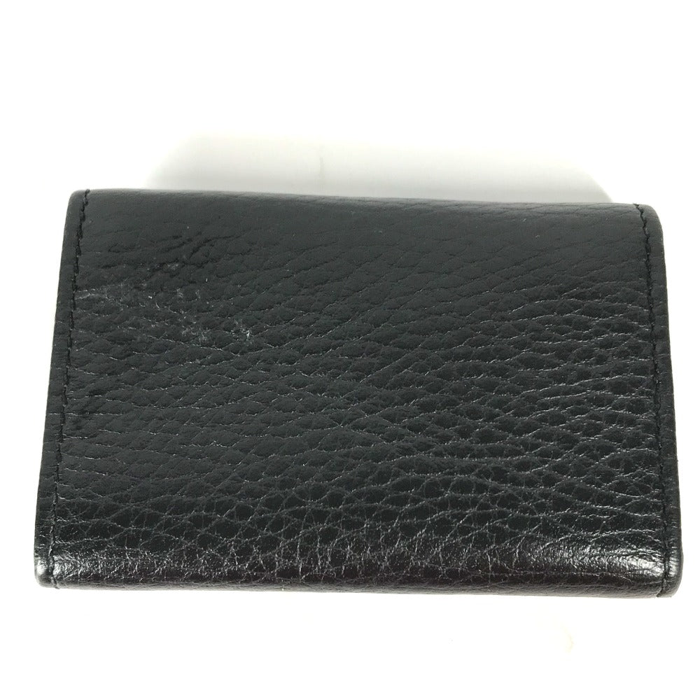 GUCCI 456118 GG Marmont 6-Ring Key Case, Leather, Women's, Black