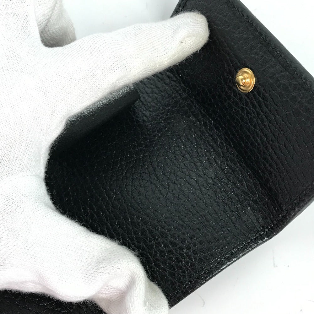 GUCCI 456118 GG Marmont 6-Ring Key Case, Leather, Women's, Black