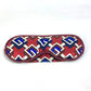 GUCCI 662423 Travel Accessory Geometric G Print Eye Mask with Pouch, Silk, Unisex, Red