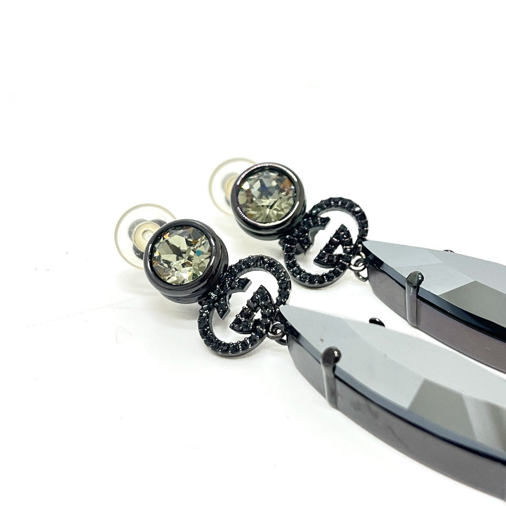 GUCCI GG Crystal Bijou Earrings in Metal, Black, for Women