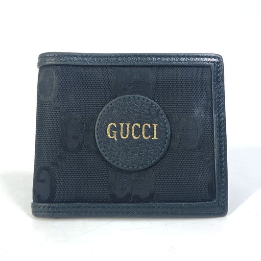 GUCCI 625574 Gucci Off The Grid GG Logo Bifold Wallet in Nylon/Leather, Men's Black