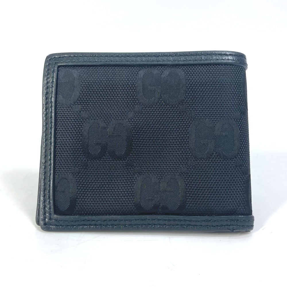 GUCCI 625574 Gucci Off The Grid GG Logo Bifold Wallet in Nylon/Leather, Men's Black