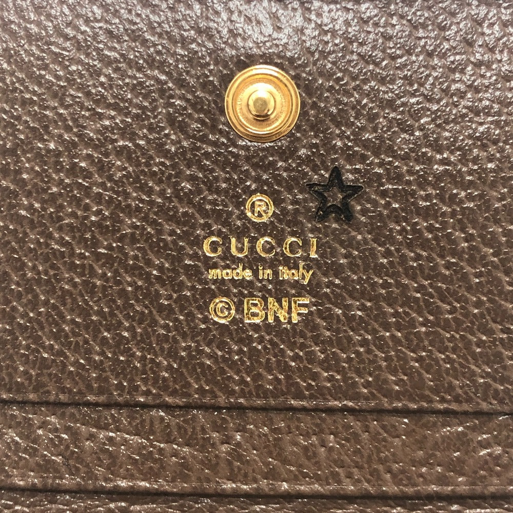 GUCCI 701009 Bananya collaboration Compact Wallet Small Items Folded wallet GG Supreme Canvas Brown Used