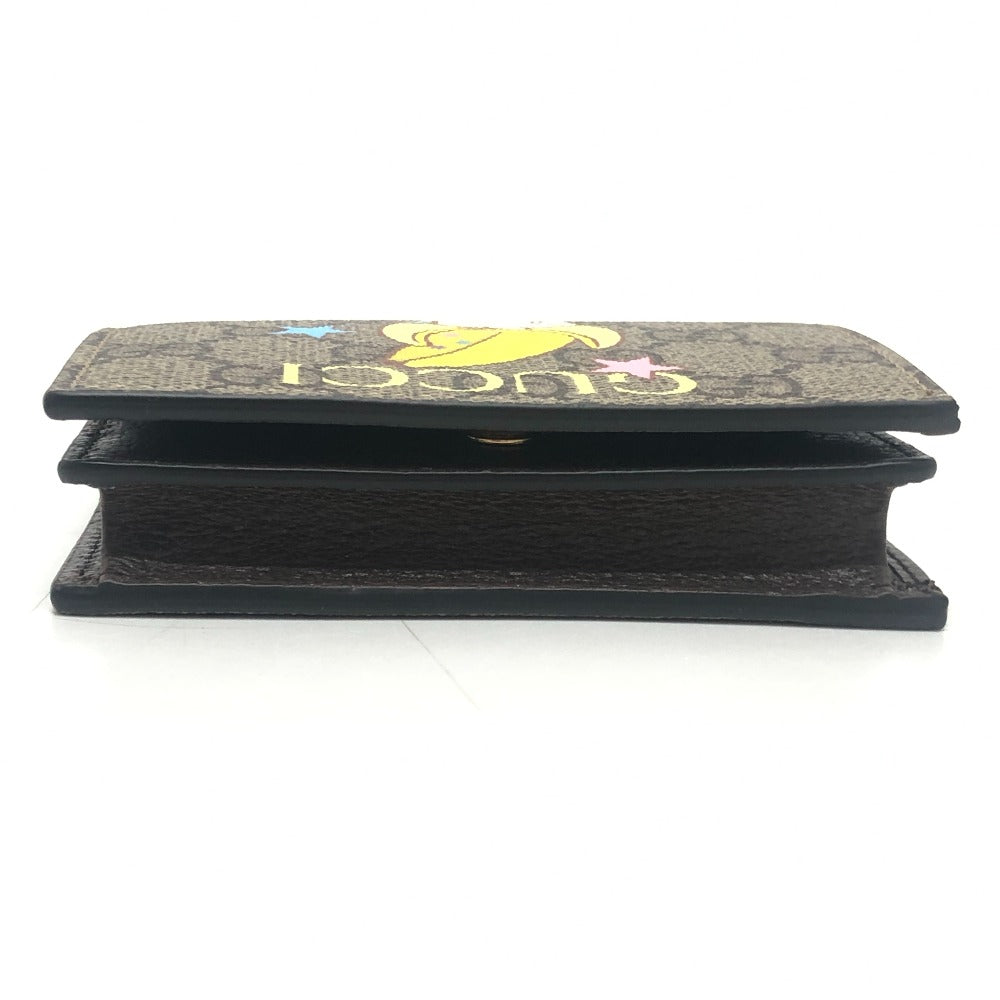 GUCCI 701009 Bananya collaboration Compact Wallet Small Items Folded wallet GG Supreme Canvas Brown Used