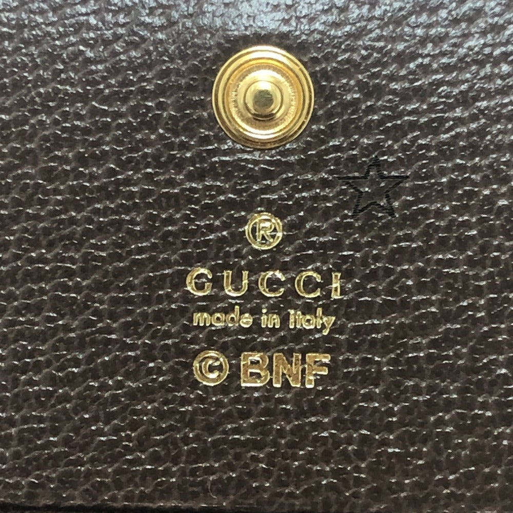GUCCI 701009 Bananya collaboration Compact Wallet Small Items Folded wallet GG Supreme Canvas Brown Used