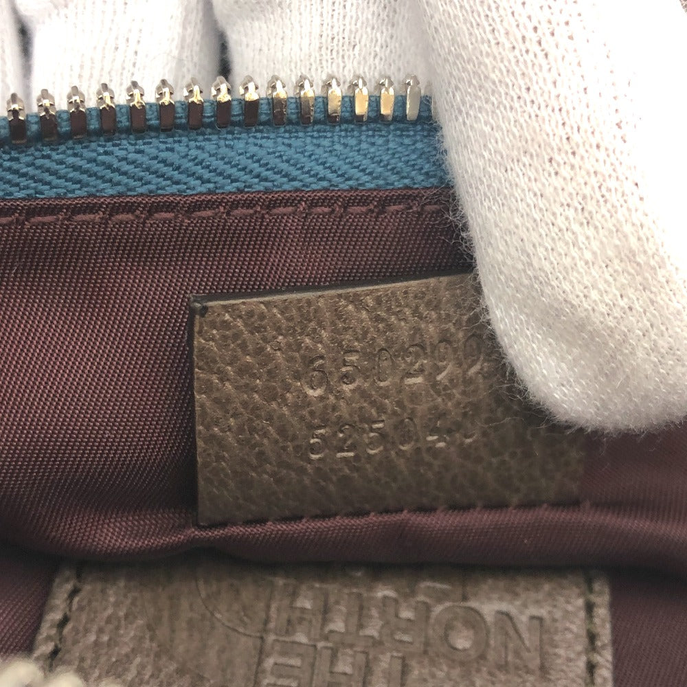 GUCCI 650299 THE NORTH FACE Collaboration Waist Pouch Chain Pattern Bag Nylon Waist Pouch Body Bag Women's Brown
