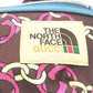 GUCCI 650299 THE NORTH FACE Collaboration Waist Pouch Chain Pattern Bag Nylon Waist Pouch Body Bag Women's Brown