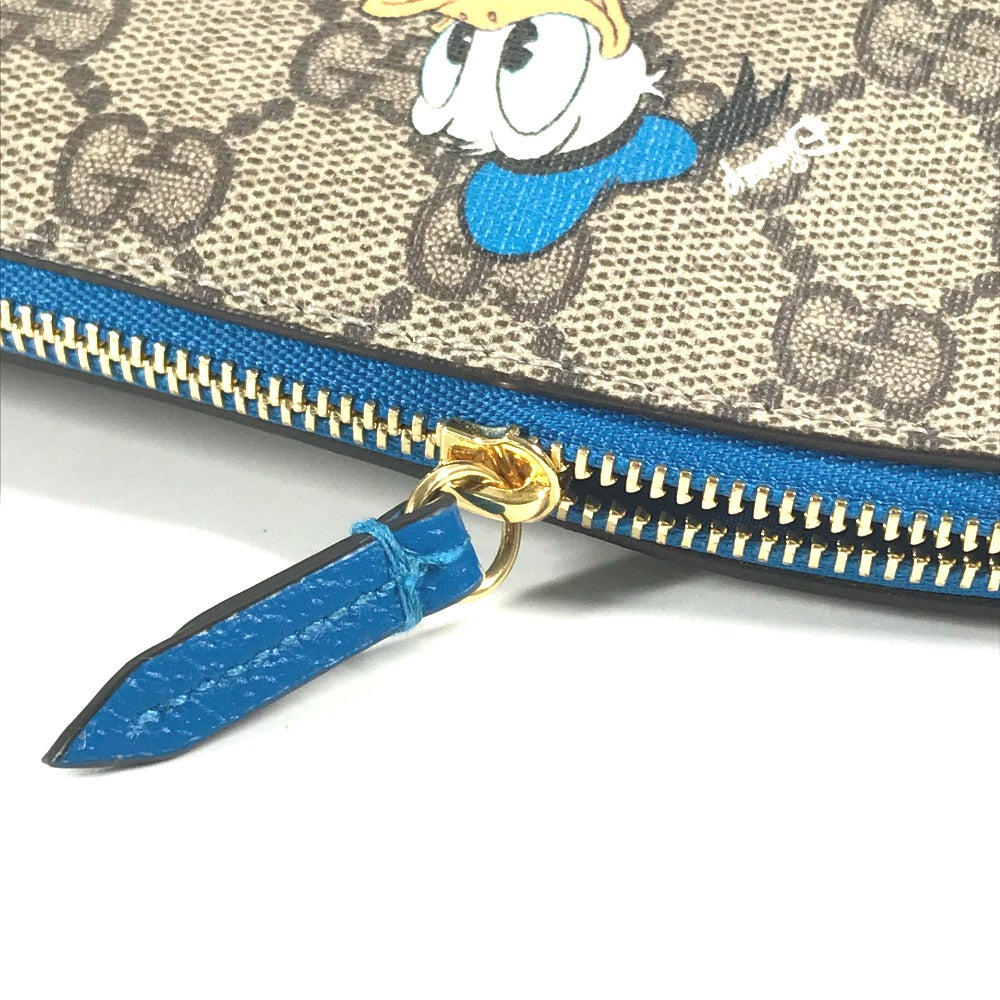 GUCCI 662129 ディズニーコラボ DISNEY ドナルドダック 筆箱 ステーショナリー ポーチ ペンケース GGスプリームキャンバス レディース