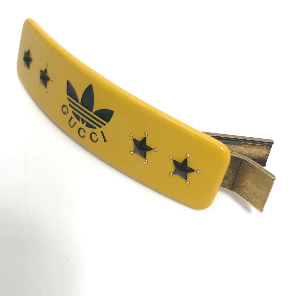 GUCCI 702940 ヘアアクセサリー アディダス ADIDAS コラボ ヘアクリップ バレッタ プラスチック レディース