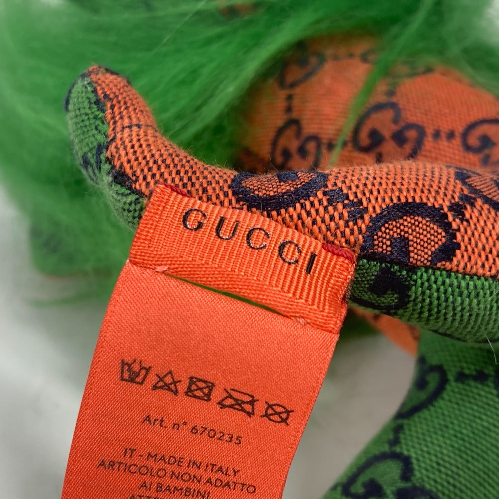 GUCCI 670235 GG デコラティブ ライオン 人形 インテリア らいおん ぬいぐるみ GGキャンバス レディース