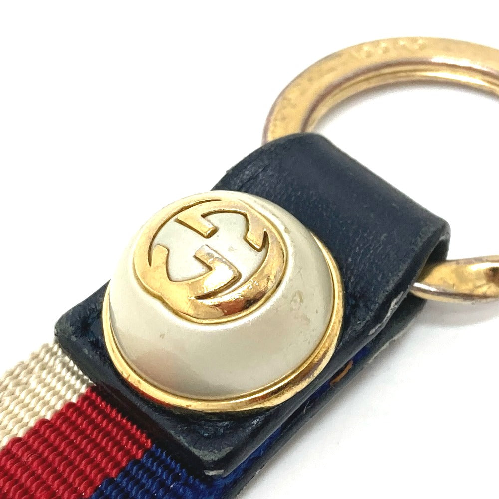 GUCCI GG パールライン キーホルダー 鍵 キーリング ナイロン/レザー レディース - brandshop-reference