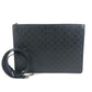 GUCCI 429004 グッチシマ GG ロゴ 斜め掛け カバン 2WAYバッグ クラッチバッグ ショルダーバッグ シマレザー メンズ ブラック