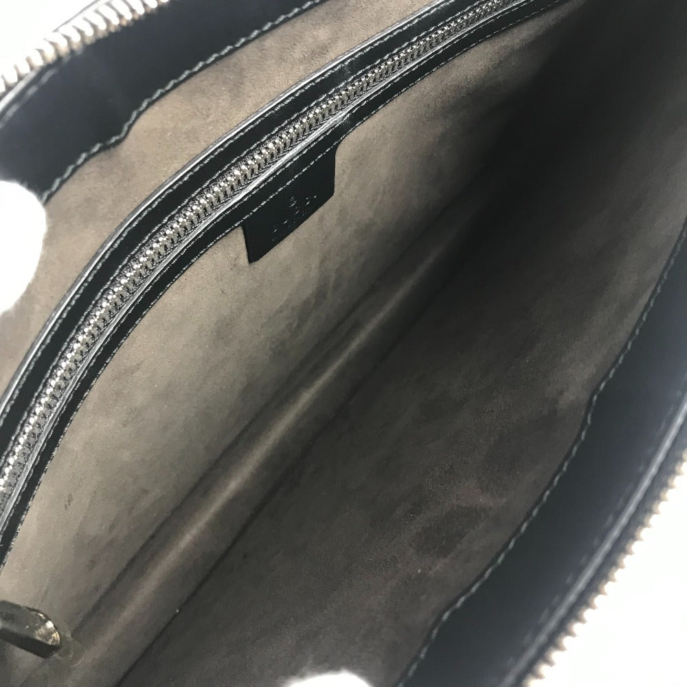 GUCCI 429004 グッチシマ GG ロゴ 斜め掛け カバン 2WAYバッグ クラッチバッグ ショルダーバッグ シマレザー メンズ ブラック