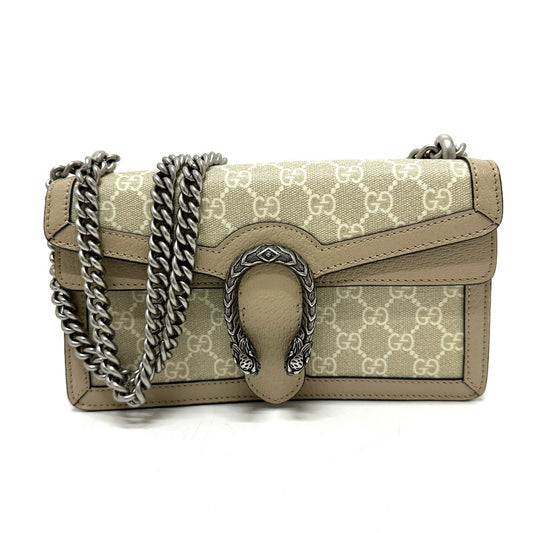 GUCCI 499623 GG Dionysus chain bag Shoulder Bag GG Supreme Canvas Beige/Metal fittingsSilver Used